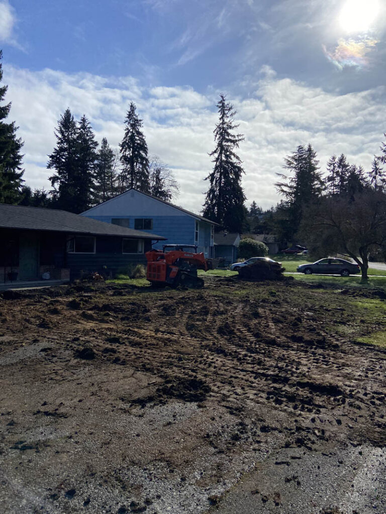 One of our recent land grading and sod removal jobs preparing for new sod to be installed