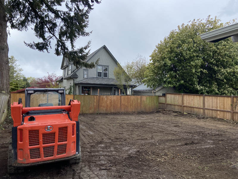 After — backyard land clearing project back in nov 2023 after photo