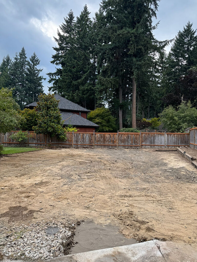 final result of pool demo in tacoma finished by franky's excavation