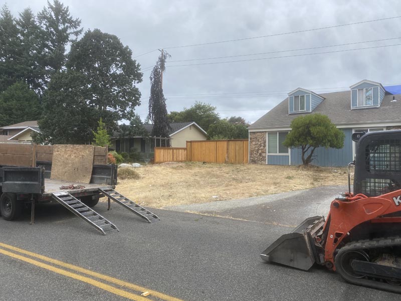 Parkland Land Grading Job Before — Land Grading and Leveling Renton WA Before