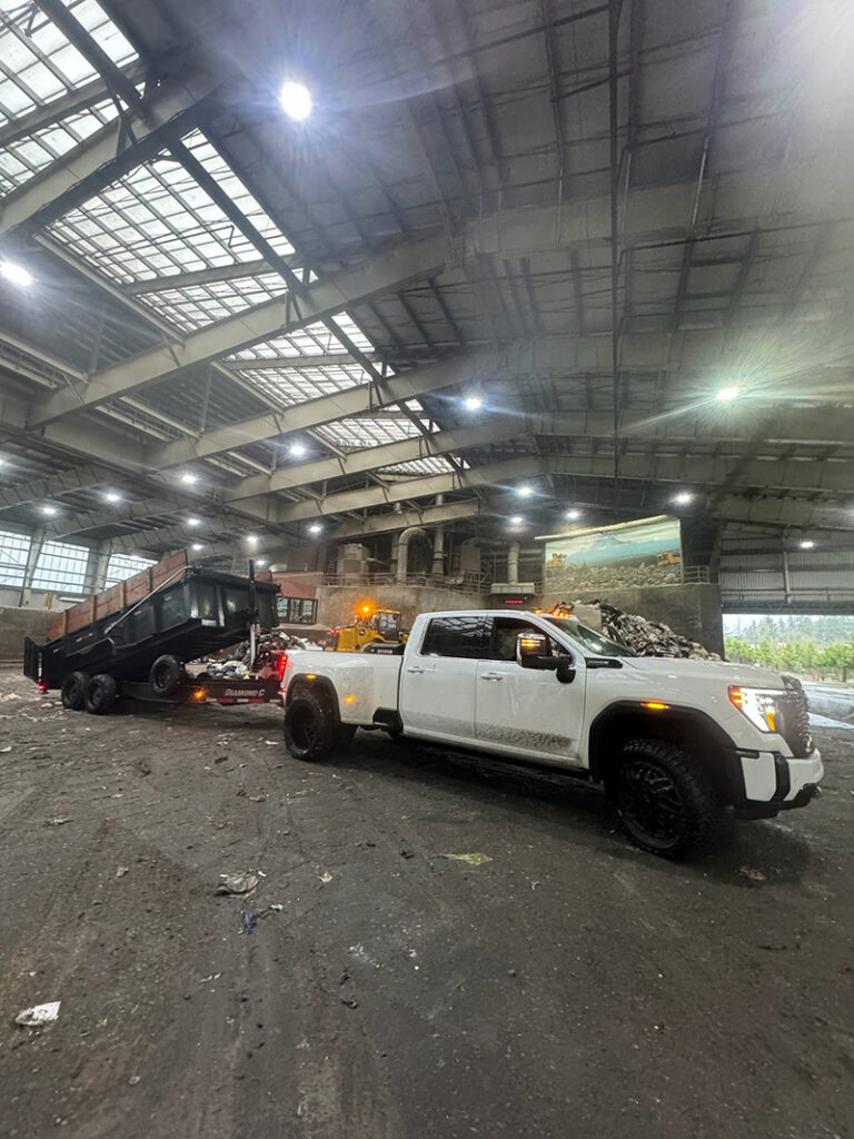 Recycling out materials for a home demolition job near Puyallup in washington - Franky's Excavation