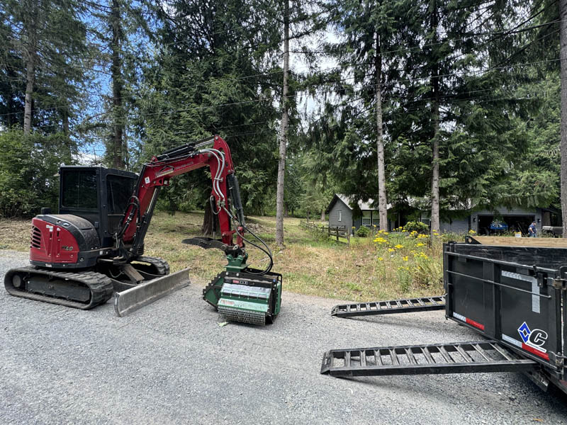 A forest mulching and brush cutting job out in puyallup