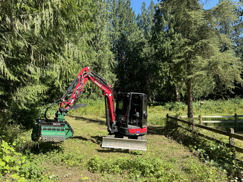 Brush cutting and mulching job close to king county