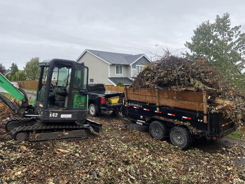 Land clearing and debris job around in north tacoma