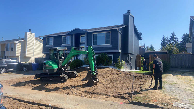 One of our sod removal jobs out in south tacoma