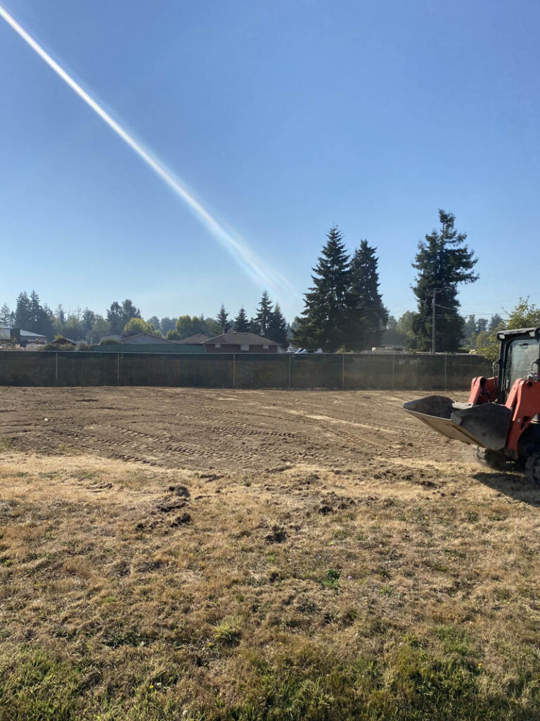 land leveling job for a farm area near puyallup