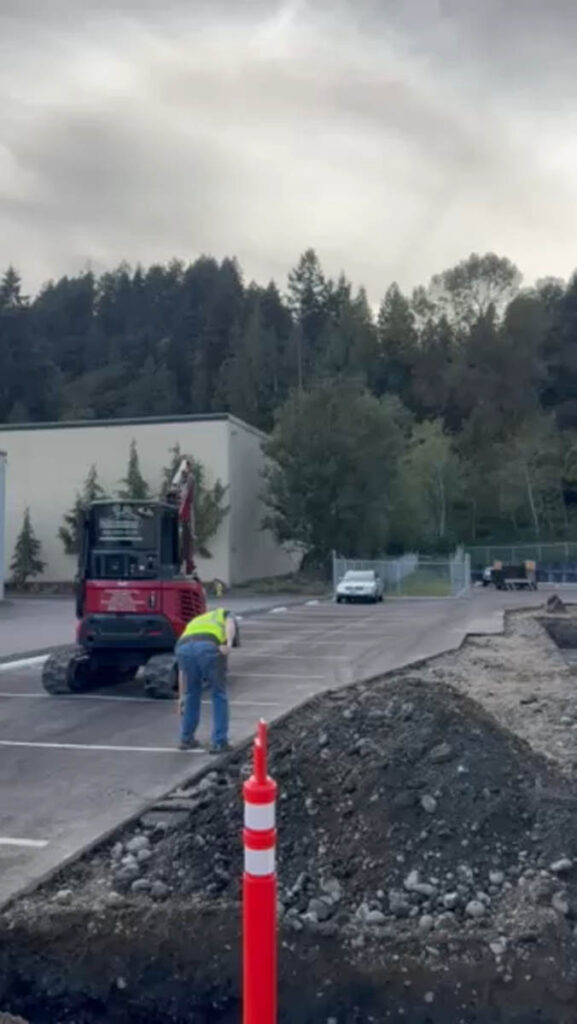 foundation digging for a commercial project in tacoma washington with franky's excavation
