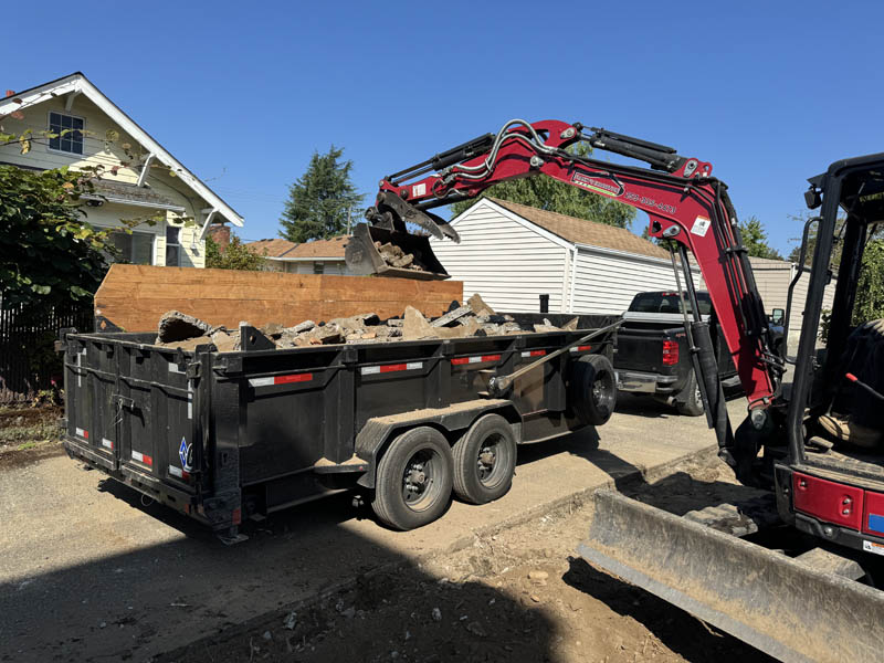 removal and disposal of commercial concrete demolition project in north pierce county near king county washington with frankys excavation