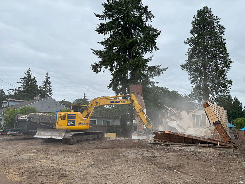 commercial demolition with franky's excavation