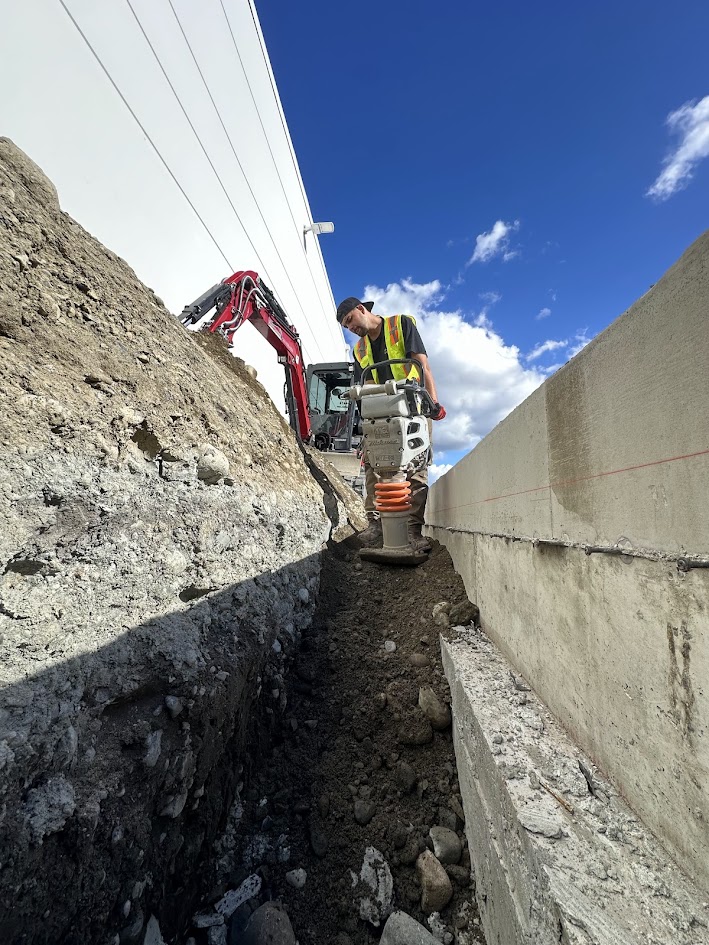excavation services being done for a commercial property done by franky's excavation