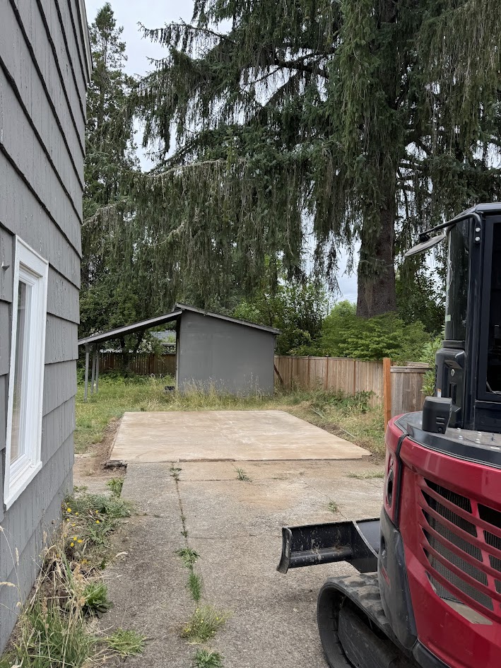 concrete demo & removal service being done by franky's excavation