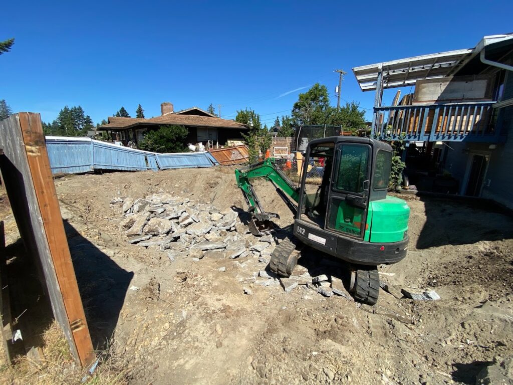 fence removal being done by franky's excavation
