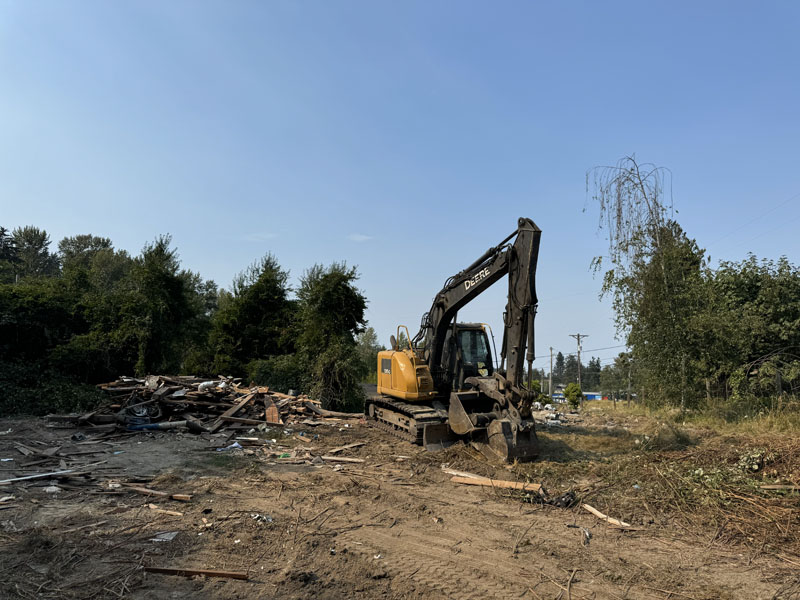 final result of home demo done by franky's excavation