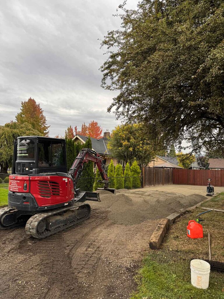 land leveling and grading being done by franky's excavation in tacoma